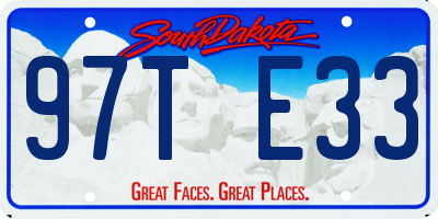 SD license plate 97TE33