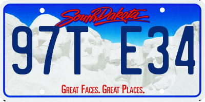 SD license plate 97TE34