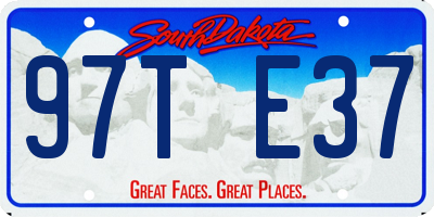 SD license plate 97TE37