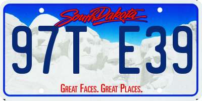 SD license plate 97TE39