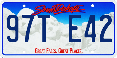 SD license plate 97TE42
