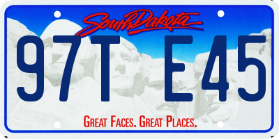 SD license plate 97TE45