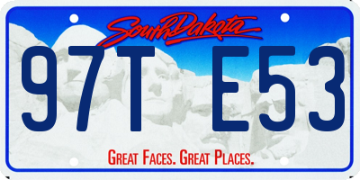 SD license plate 97TE53