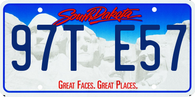 SD license plate 97TE57
