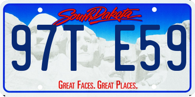 SD license plate 97TE59