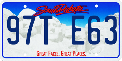 SD license plate 97TE63