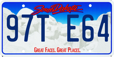 SD license plate 97TE64
