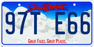 SD license plate 97TE66