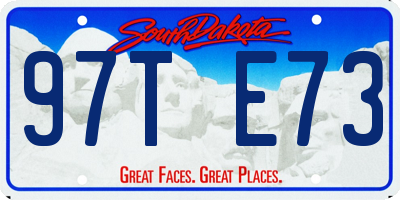 SD license plate 97TE73