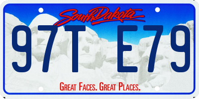 SD license plate 97TE79