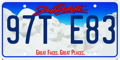 SD license plate 97TE83