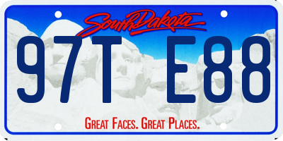 SD license plate 97TE88