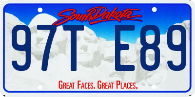 SD license plate 97TE89
