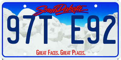 SD license plate 97TE92