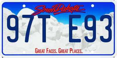 SD license plate 97TE93