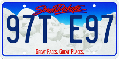 SD license plate 97TE97