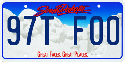 SD license plate 97TF00