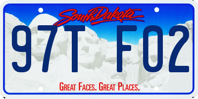 SD license plate 97TF02