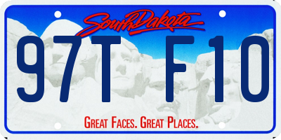 SD license plate 97TF10