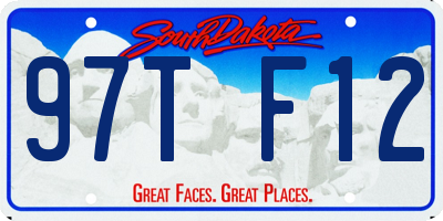 SD license plate 97TF12