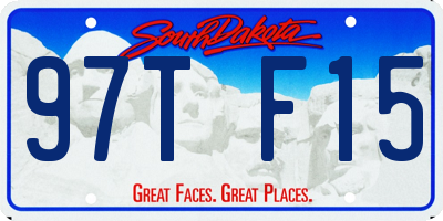 SD license plate 97TF15