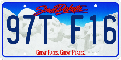 SD license plate 97TF16