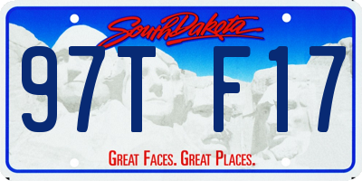 SD license plate 97TF17