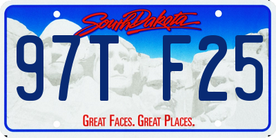 SD license plate 97TF25