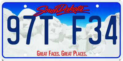 SD license plate 97TF34