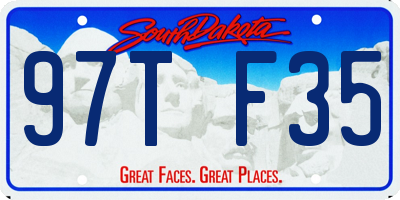 SD license plate 97TF35