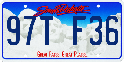 SD license plate 97TF36