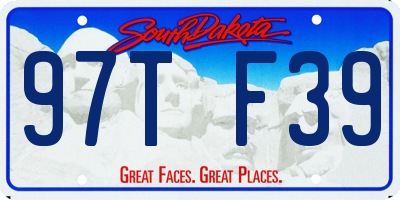 SD license plate 97TF39