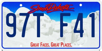 SD license plate 97TF41