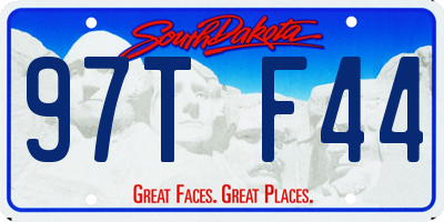 SD license plate 97TF44