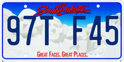 SD license plate 97TF45