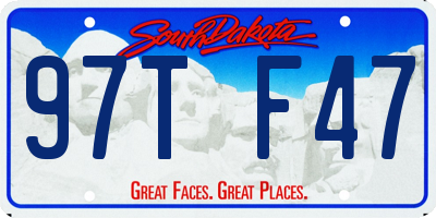 SD license plate 97TF47