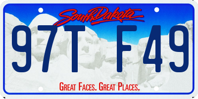 SD license plate 97TF49