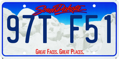 SD license plate 97TF51