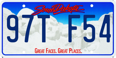 SD license plate 97TF54