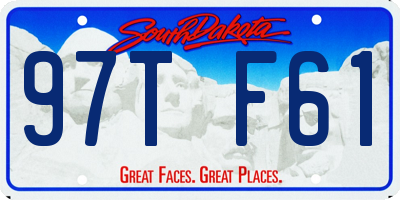 SD license plate 97TF61