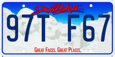 SD license plate 97TF67