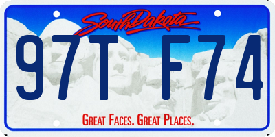 SD license plate 97TF74