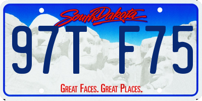 SD license plate 97TF75