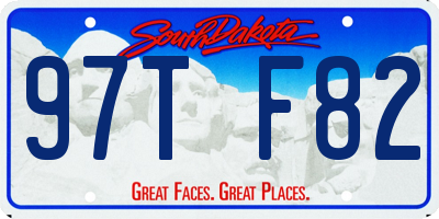 SD license plate 97TF82