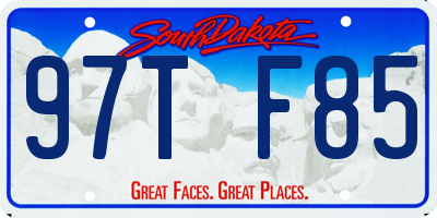 SD license plate 97TF85