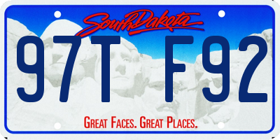 SD license plate 97TF92