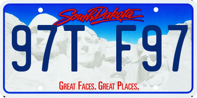 SD license plate 97TF97