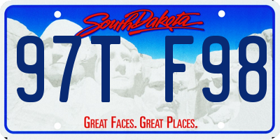 SD license plate 97TF98