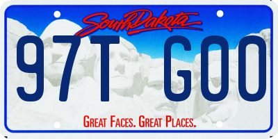 SD license plate 97TG00