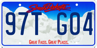 SD license plate 97TG04